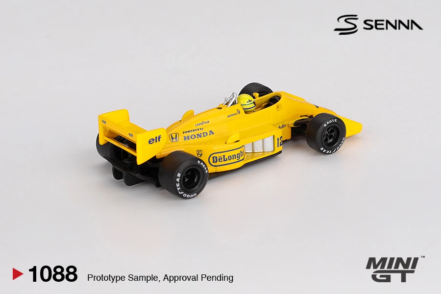 Фото MINIGT 1/64 Lotus 99T # Металлическая модель автомобиля Ayrton Senna 1987 года, победитель Гран-при Монако, MGT01088-CH, игрушка для детей, для мальчиков №3
