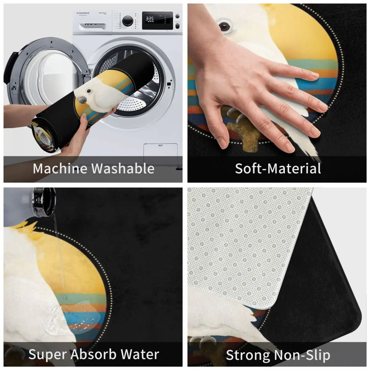 Сернистый ковер какаду коврик для ванной