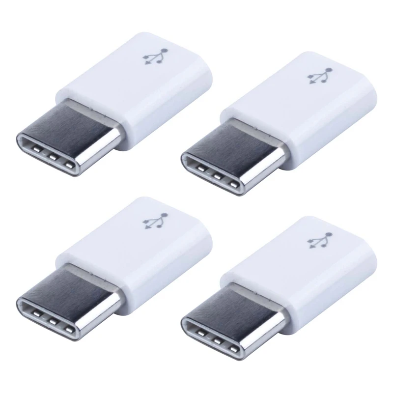 

4 шт., адаптер для передачи данных с USB Type-C на Micro-USB 3,1
