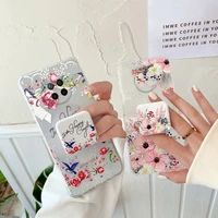 mirror fold bracket phone cases for xiaomi redmi 9 9a 9c 9t 9i 8a 20x k40 k30s k20 note 11s 10s 9 8 8t 7 pro max cute cover gift