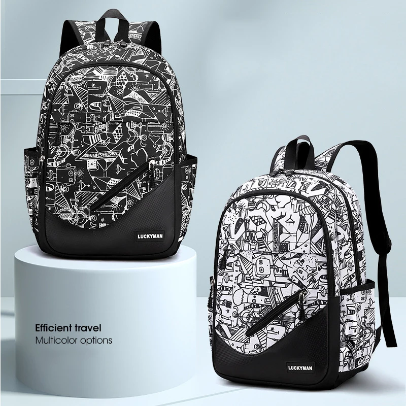 Большой мужской рюкзак школьные ранцы для мальчиков-подростков повседневные