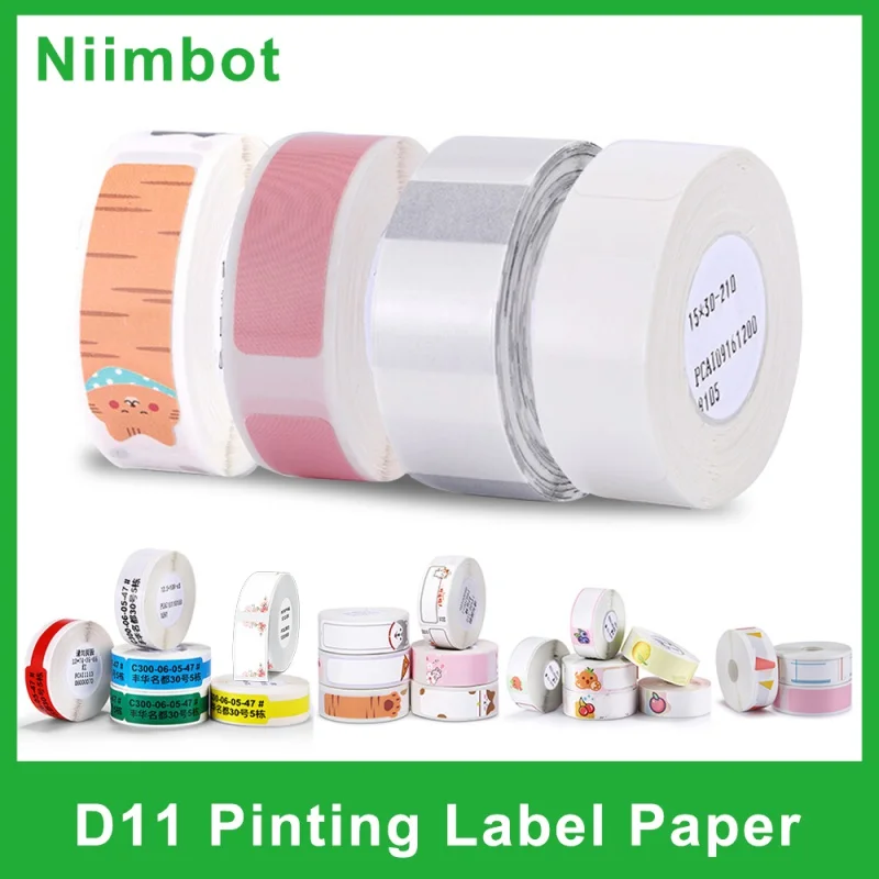 

Лента для этикеток Niimbot D11, печать этикеток для Niimbot D110, беспроводной Bluetooth Термопринтер для этикеток, водонепроницаемая бумага