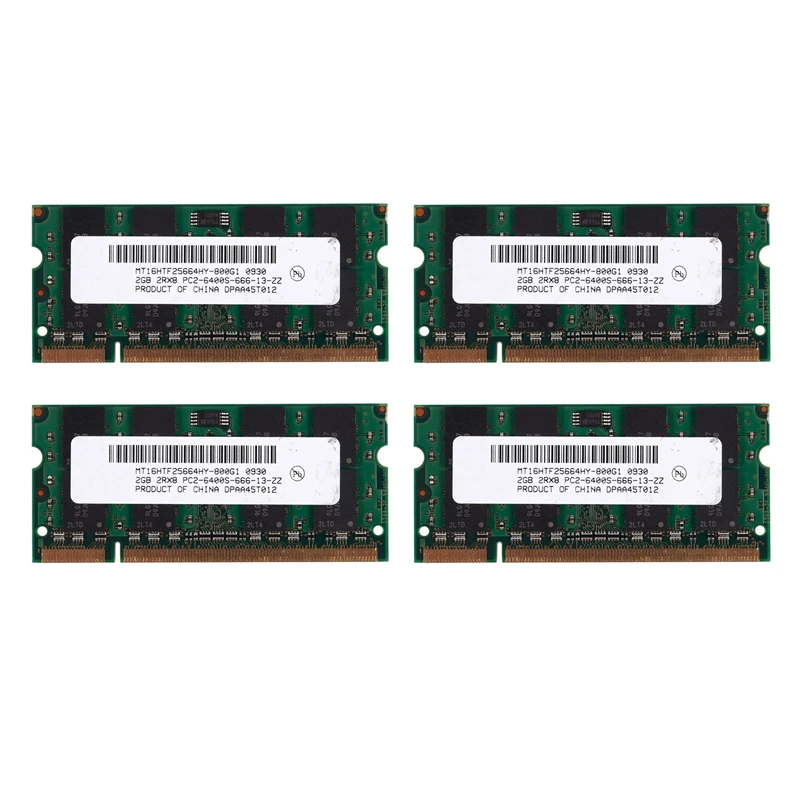 

4X 2GB DDR2 PC2-6400 800Mhz 200Pin 1.8V Laptop Memory SO-DIMM Notebook RAM