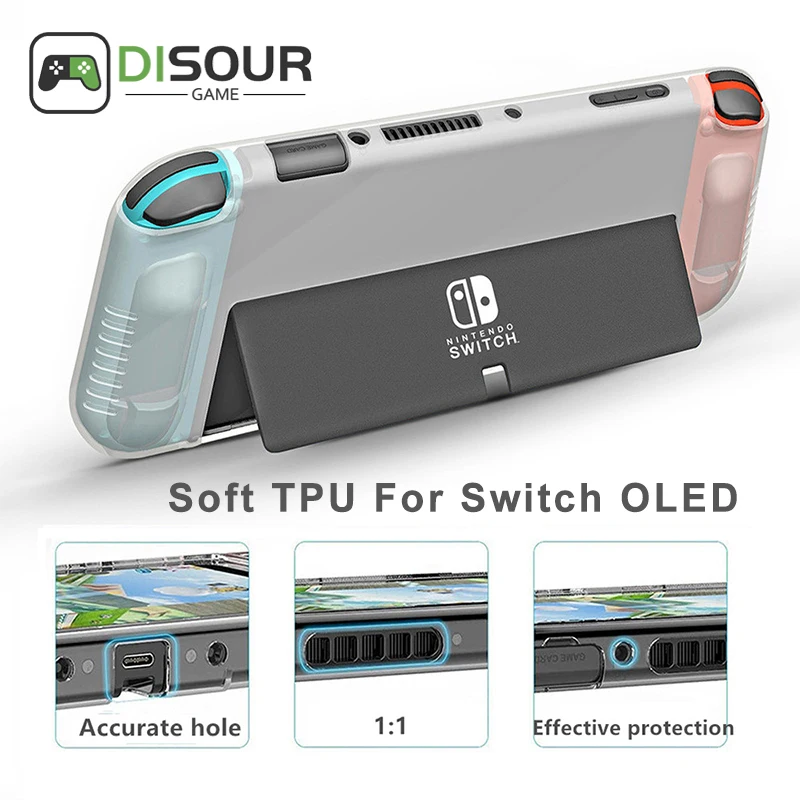 

Чехол DISOUR для Nintendo Switch на органических светодиодах, защитный чехол с переключателем на органических светодиодах, чехол для игр, силиконовый...