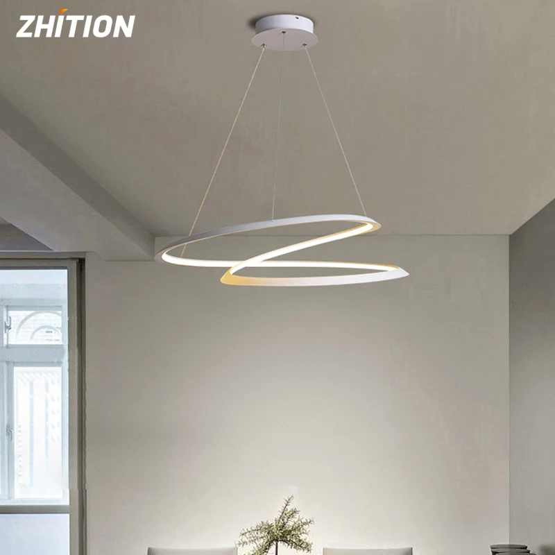 

Nordic minimalist designer pendant lamp creative living room lamp circular office Gallery lamp simple modern dining room lamp