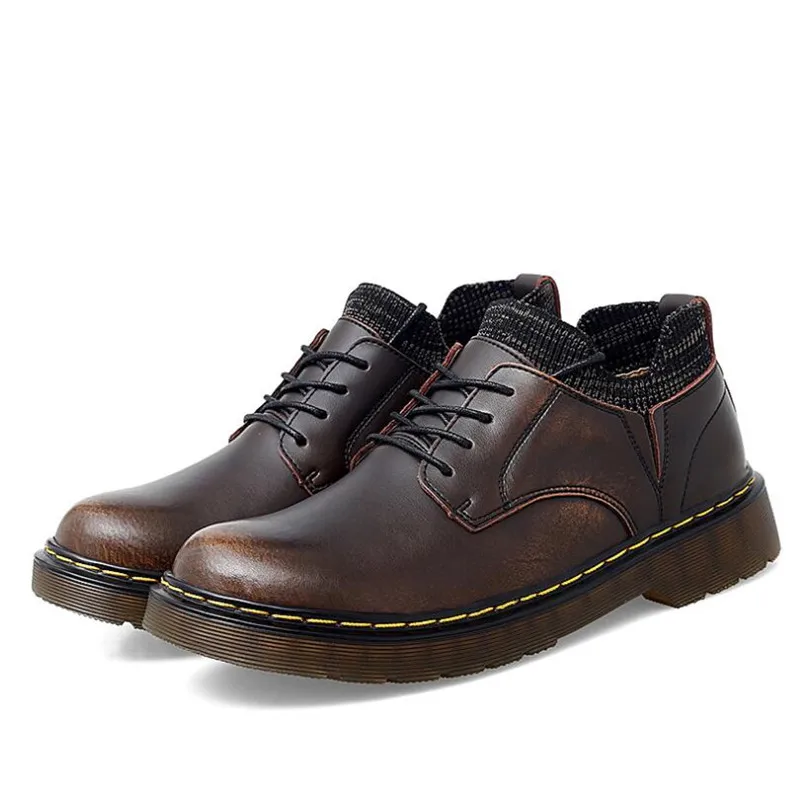 

2022 New Mens Shoes Leather Casual Shoes British Style Brand Formal Fashion Flats Men Footwear High Quality Shoe Oxford