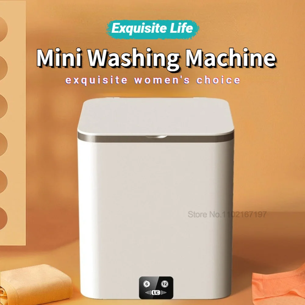 Mini Portable Ultrasonic Cleaning Machines Household Electric Underwear Washing Machine with Dryer Suitable for Home Travel