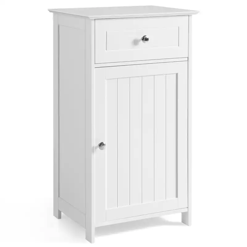 

Floor Storage Cabinet Bathroom Organizer Cupboard Drawer Shelf Bath Towel