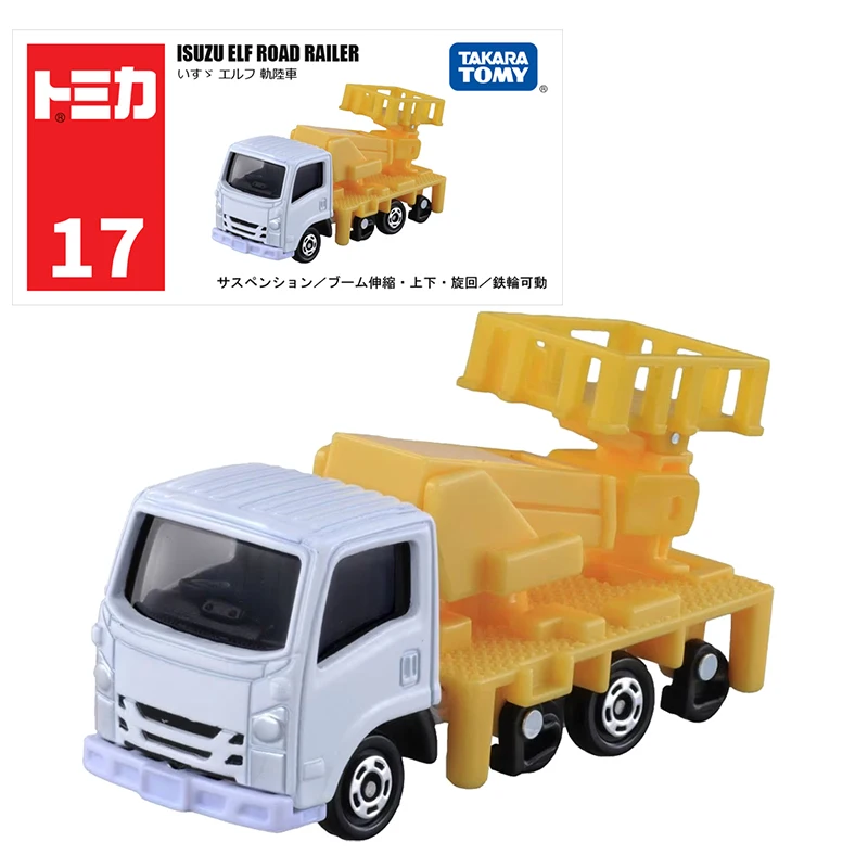 

Takara Tomy Tomica No.17 Isuzu Elf Road-rail Vehicle (Box) Cars Alloy Vehicle Diecast Metal Model Kids Xmas Gift Toys for Boys