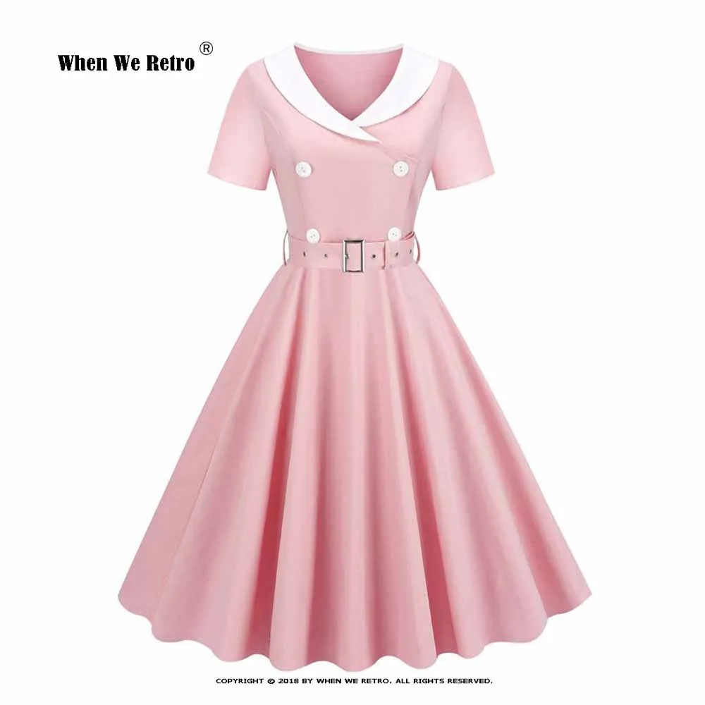 

Женское винтажное платье-миди в стиле ретро, с поясом