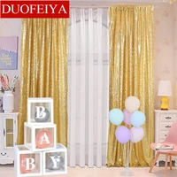 gold glitter background curtains for living dining room bedroom glitter gold photo background party wedding baby curtains