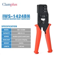 iwiss tool iws 1424bn labor saving crimping pliers for delphi car waterproof connector auto repair tool crimper range 0 14 2mm%c2%b2