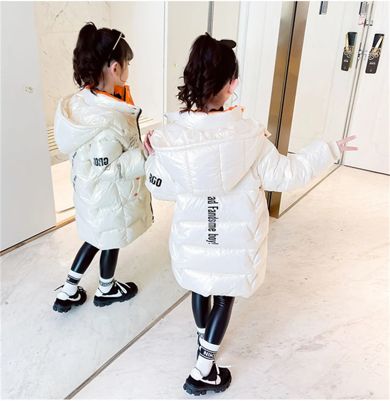 

Girls' cotton clothes 2022 new children's winter clothes down cotton coats mid-length cotton jackets thickened warm coats