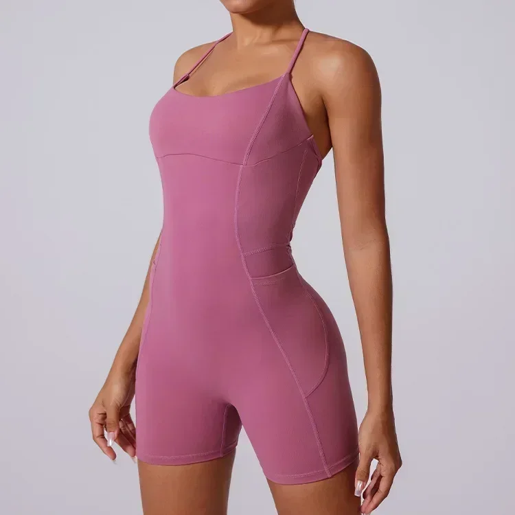 Бесшовные комбинезоны для йоги спортивные шорты фитнеса подтяжки бедер цельные