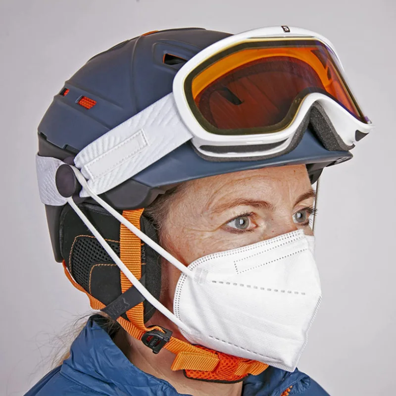 

Reusable and Durable Mask Bracket Ski Helmet Mask Holder Mouth Nose Separate Inner PVC Pads Portable Auxiliary Mask Bracket