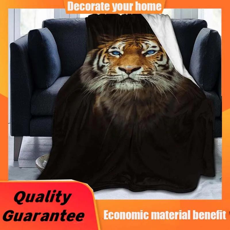 

New Tiger Animals Blanket Flannel Super Soft Fleece Throw Blankets Lightweight Warm for Bedroom Cou