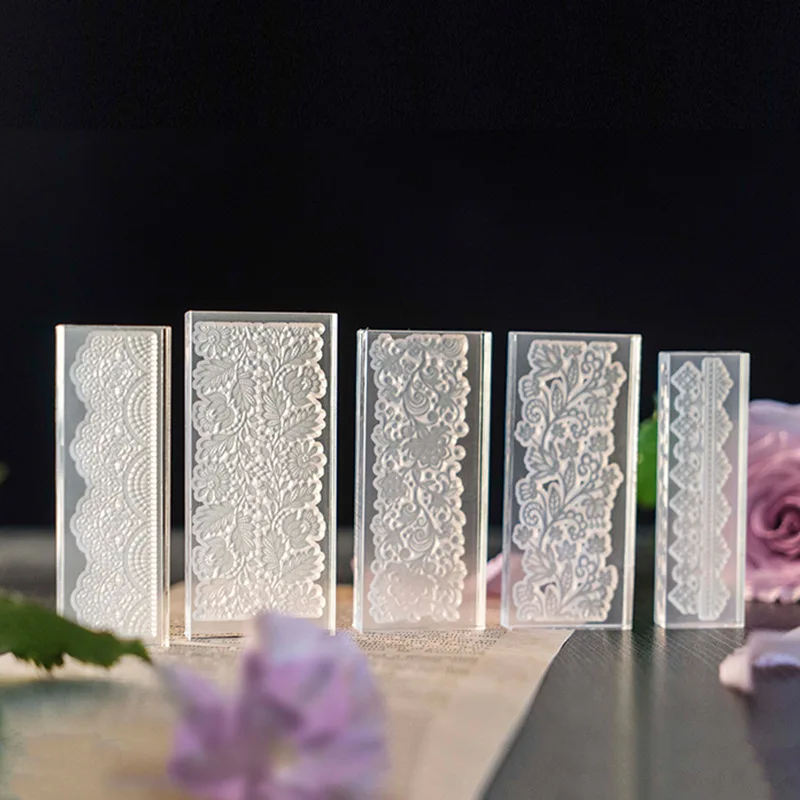 

Lace Series Transparent Stamp Rubber Acrylic Stamp Seal Scrapbook Photo Album Decorative Card Making Clear Stamps