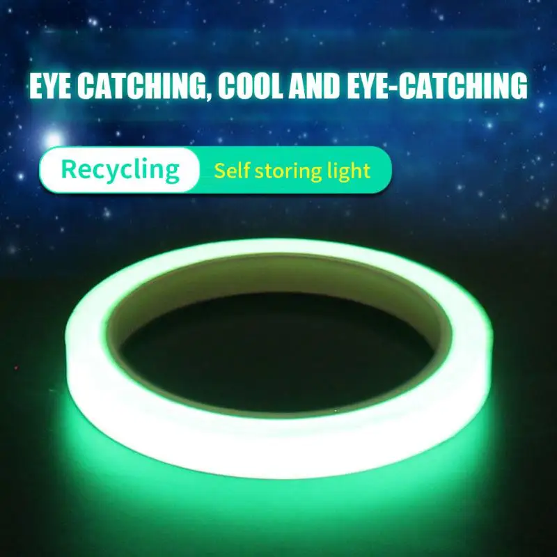 

Auto Styling Car Luminous Tape Green Warning Ground Light Storage Stairs Non-slip Stickers Reflective Fluorescent Tape Decorate