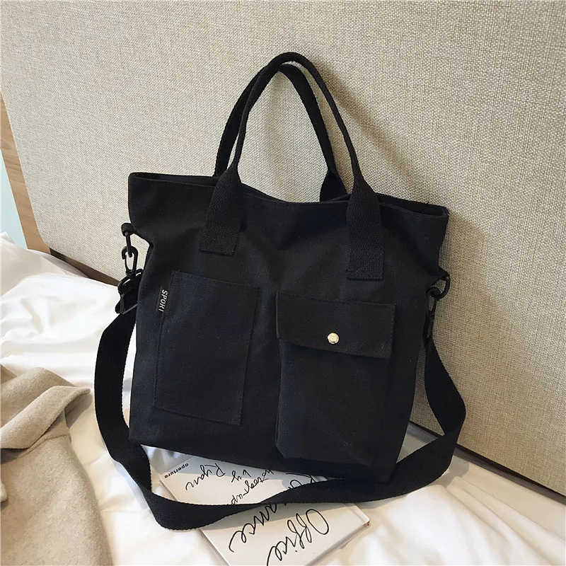 Xiaomi Canvas Bags for Women Handbag Shoulder Bag Large Capacity Solid Color Totes Shopper Bags Casual Female Cross Body Bag