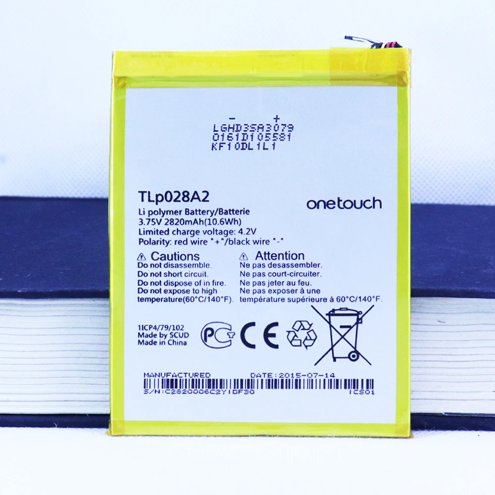 Высококачественная аккумуляторная батарея для Alcatel One Touch TLp028A2 2820mAh 3 75 V / TLi018D1 1800mAh