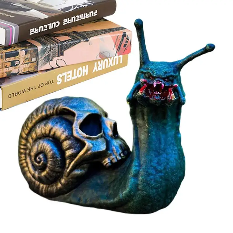 

Snail Figurines Gothic Bloody Snail Resin Statue Outdoor & Indoor Figurines For Party Decoration Portable Home Ornament For