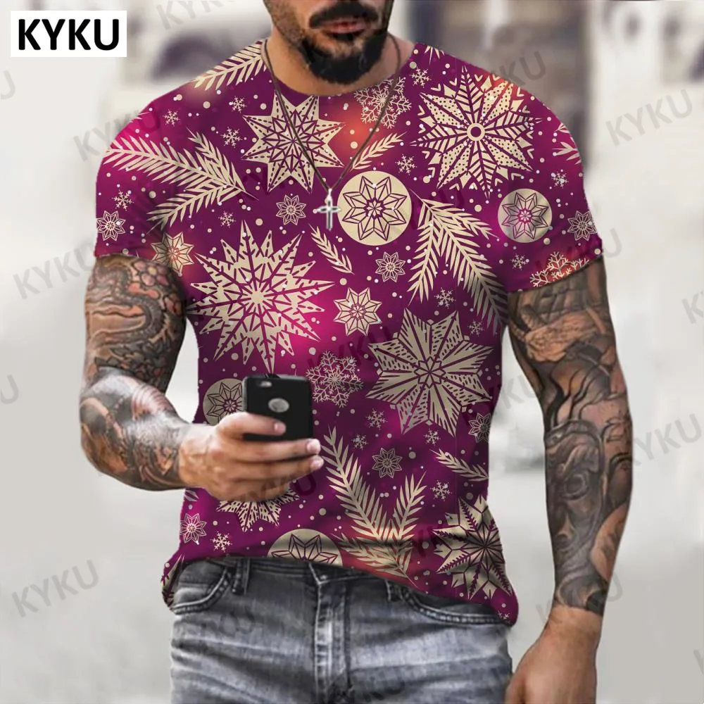 

3d футболка, Рождественская футболка, мужские футболки с рождественской елкой, Повседневная рубашка с фонариком, цветная аниме одежда, футболки со снежинками 3d