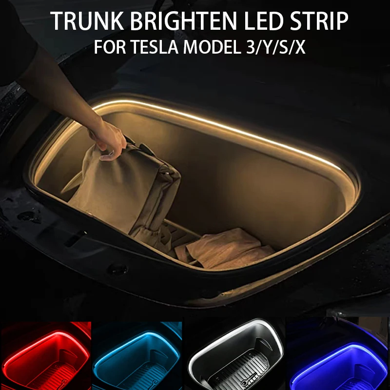 

Светодиодная лента Frunk Brighten, 5 м, модифицированное окружающее освещение для Tesla Model 3 Y S, гибкий багажник, палатка для кемпинга, женское освещение