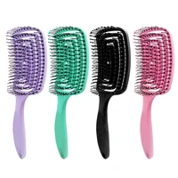 girls hair scalp massage comb hairbrush bristle nylon women wet curly detangle hair brush for salon hairdressing styling tools
