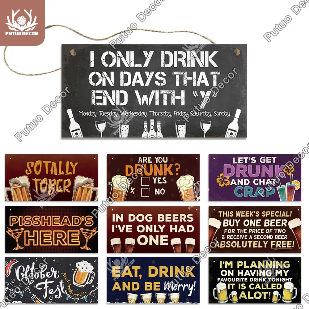 

Декоративные деревянные таблички Putuo, деревянные декоративные таблички для бара, украшение для двери, паба, клуба, Настенный декор