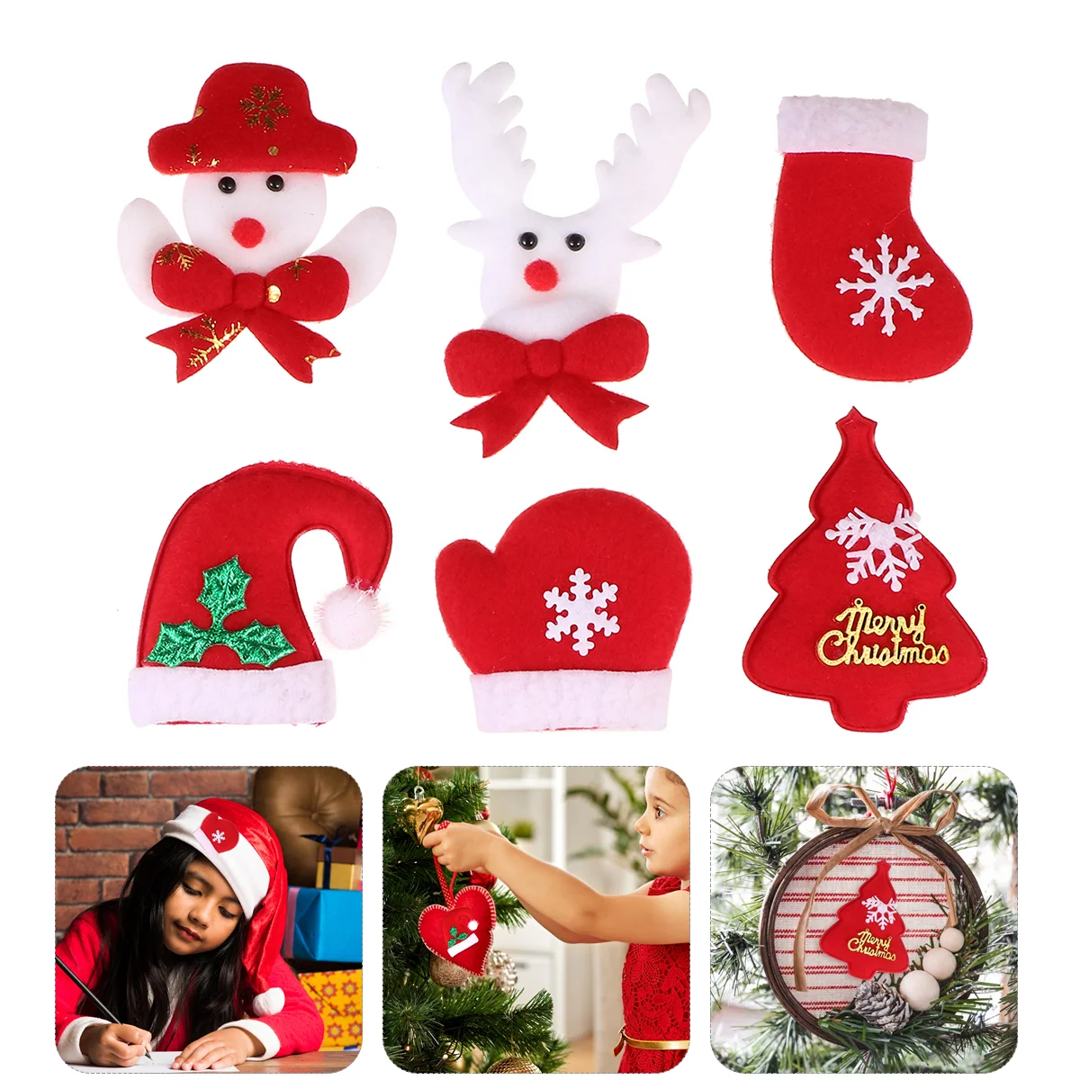 

24pcs Felt Hanging Decor Christmas Felt Christmas Felt Applique Felt Christmas