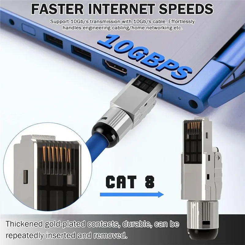 Фото M52K-LAN Ethernet для жесткого разъема RJ45 10 Гбит/с, установка сетевого кабеля CAT 8, AWG 22-26 №5