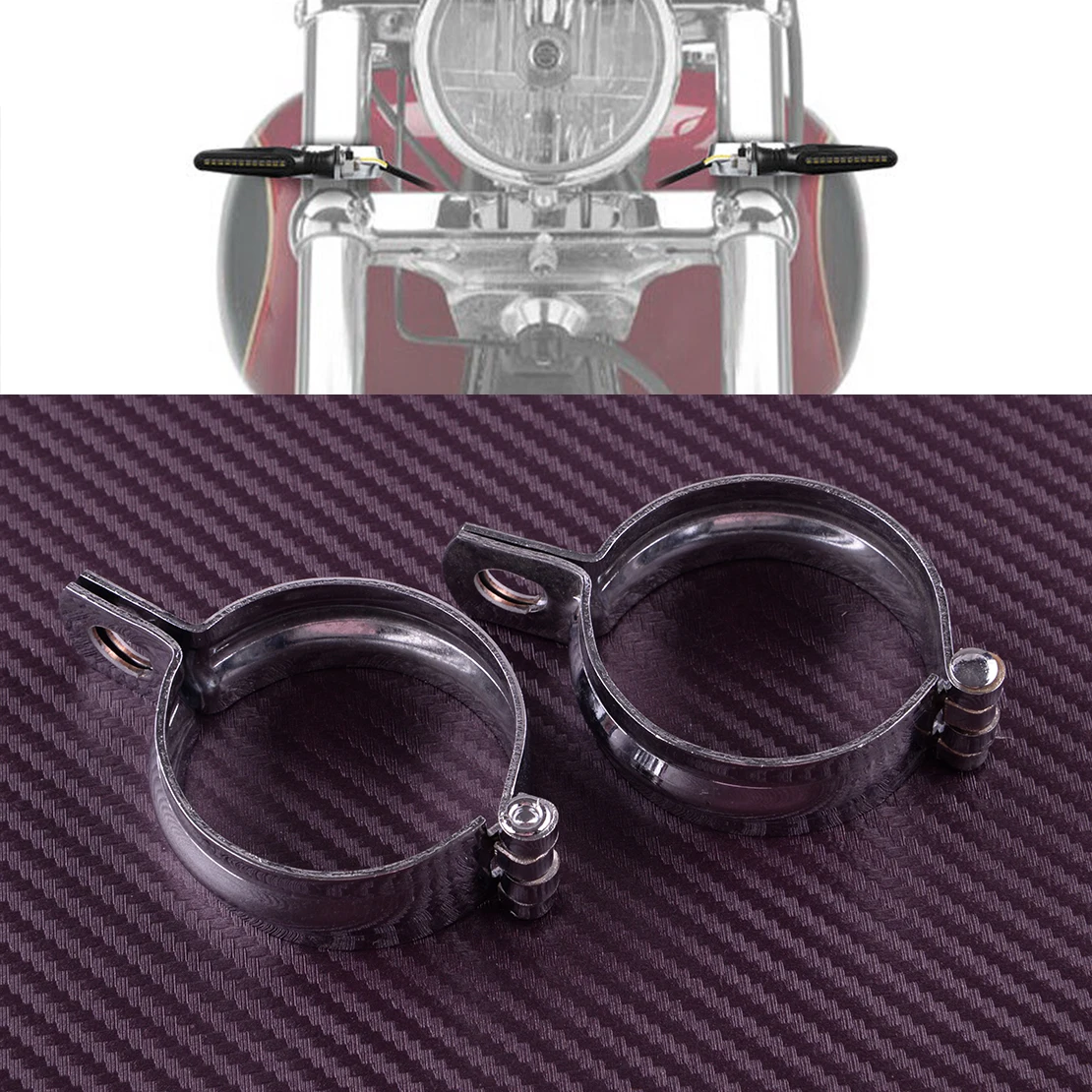 2 шт. универсальные поворотники для мотоцикла скутера 48-60 мм