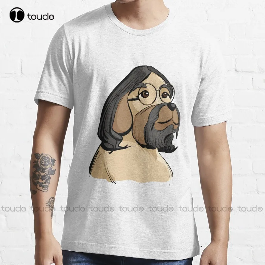 

Dog With Eye Glasses Wig Mustache And Beard T-Shirt Baseball Shirts Fashion Creative Leisure Funny Harajuku T-Shirt Custom Gift
