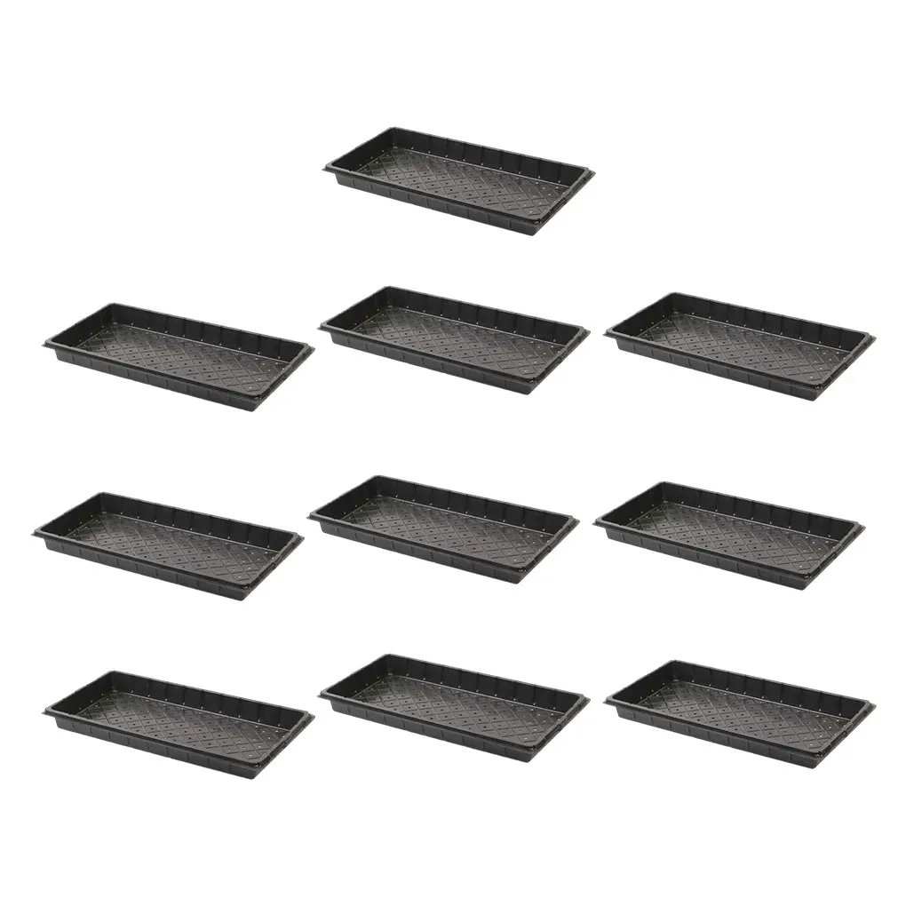 

10bag Rectangular Seedling Plate With Large Capacity - Leakproof And Easy To Clean Easy To Handle Sprout Vegetable Plate