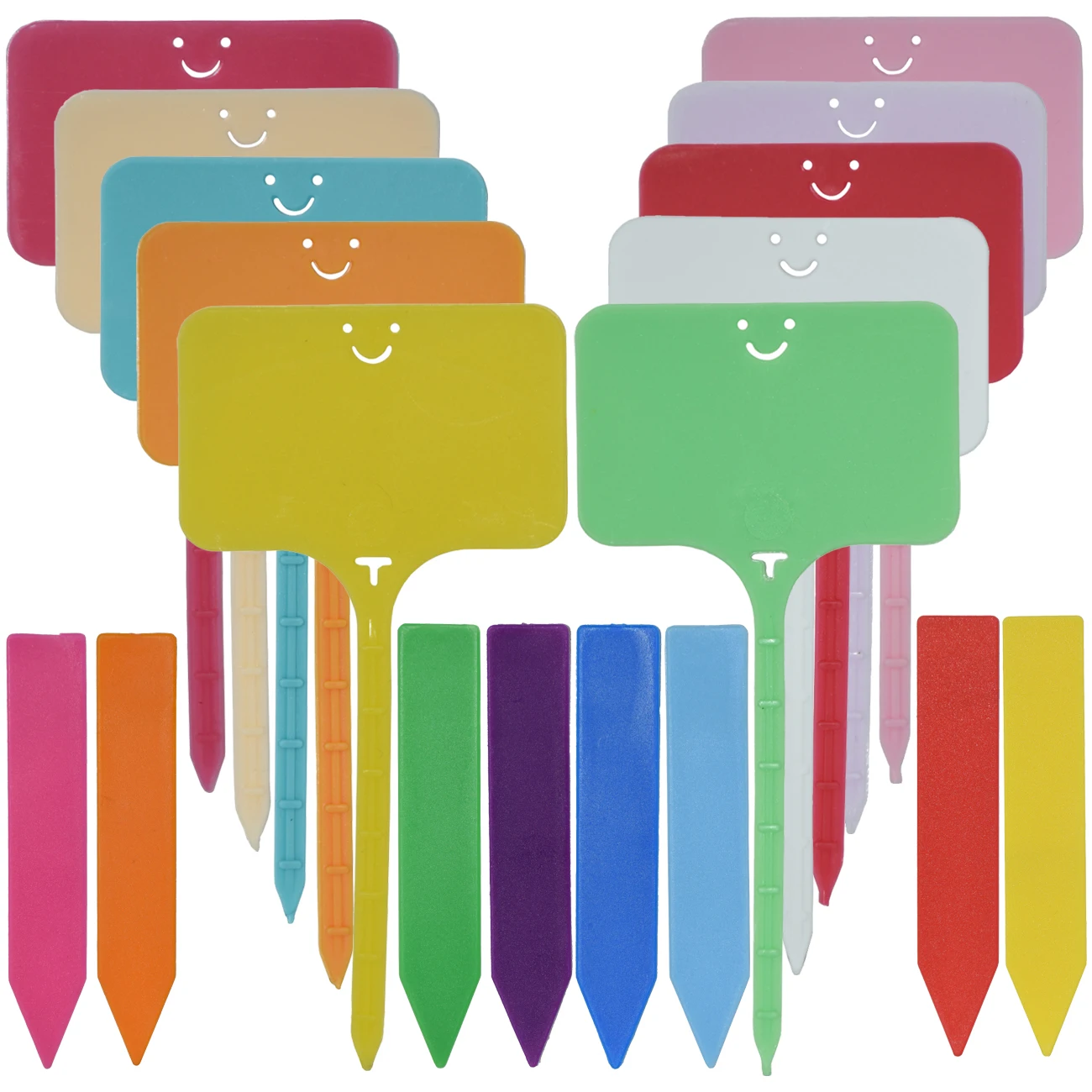 

30-100pcs Garden Re-usable Plastic Plant Labels T-type Sign Tags Waterproof Markers Record Plate Flower Vegetables Potted Stakes