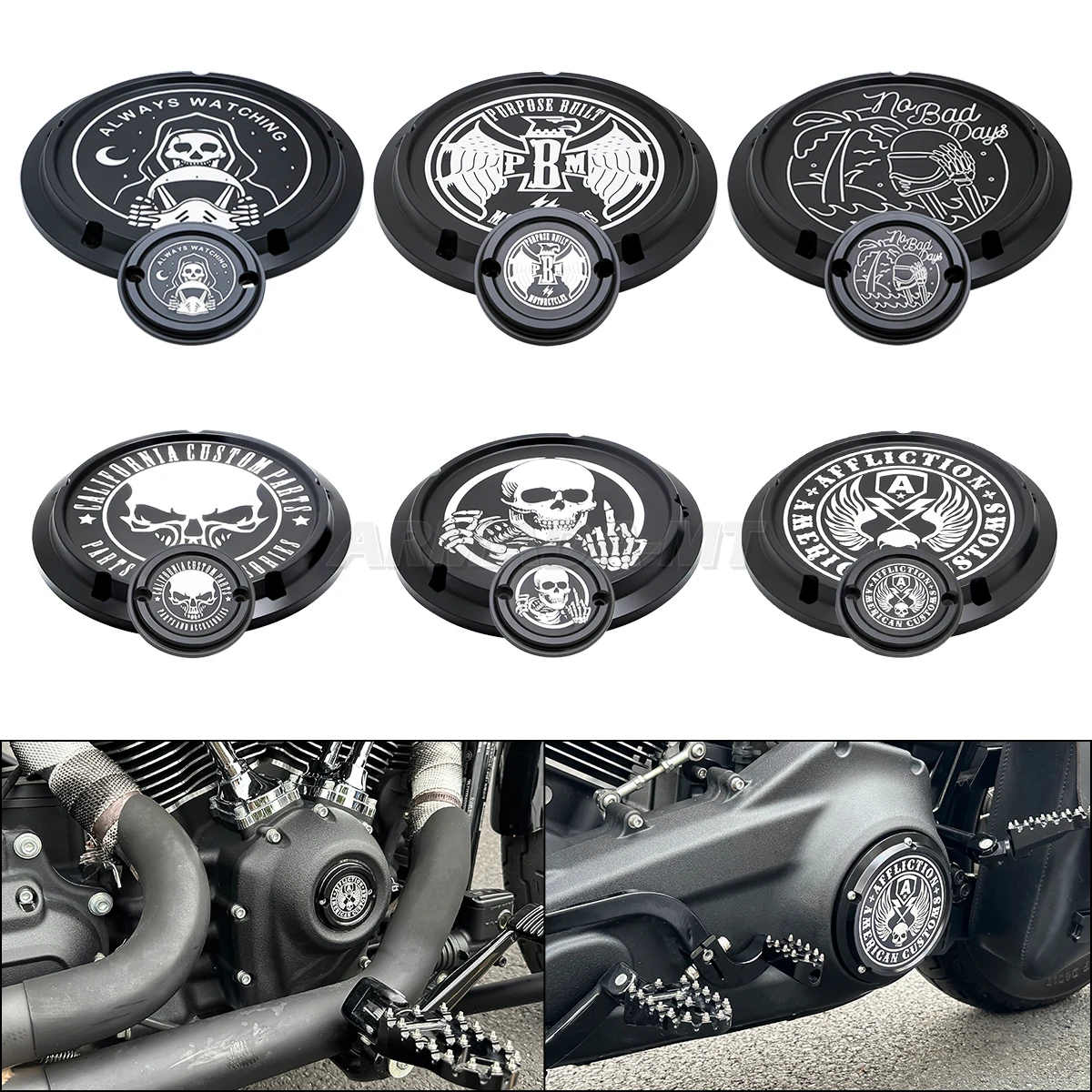 Фото Крышка механизма сцепления (таймера) для мотоциклов Harley Softail Street Bob, Fat Bob, Slim Fat Boy, Breakout 114 (2019 г. и новее) №1