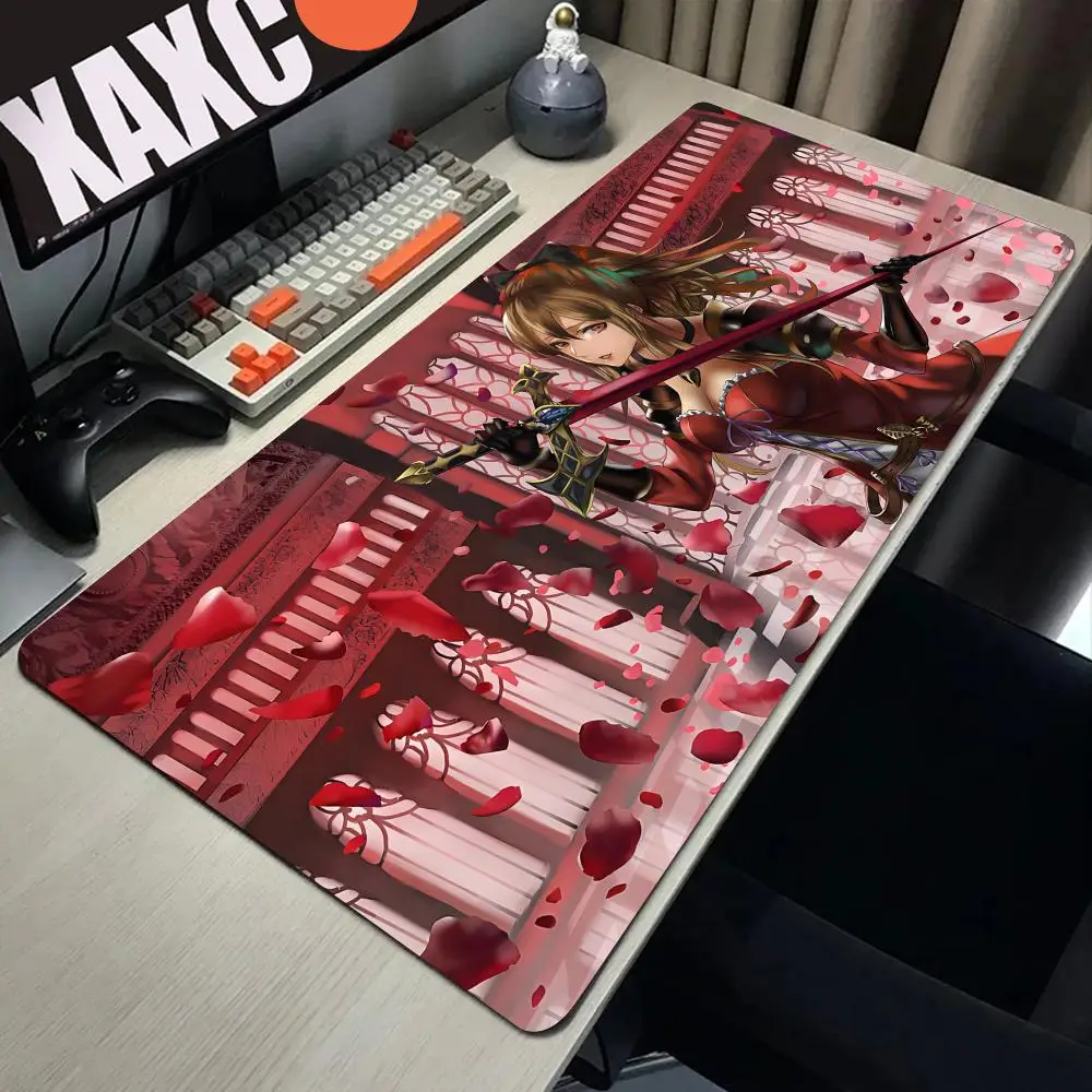Фото Vira Lilie Granblue Fantasy аниме большой коврик для мыши PlayMat офисный коврик для мыши игровой креативный настольный игровой коврик №1