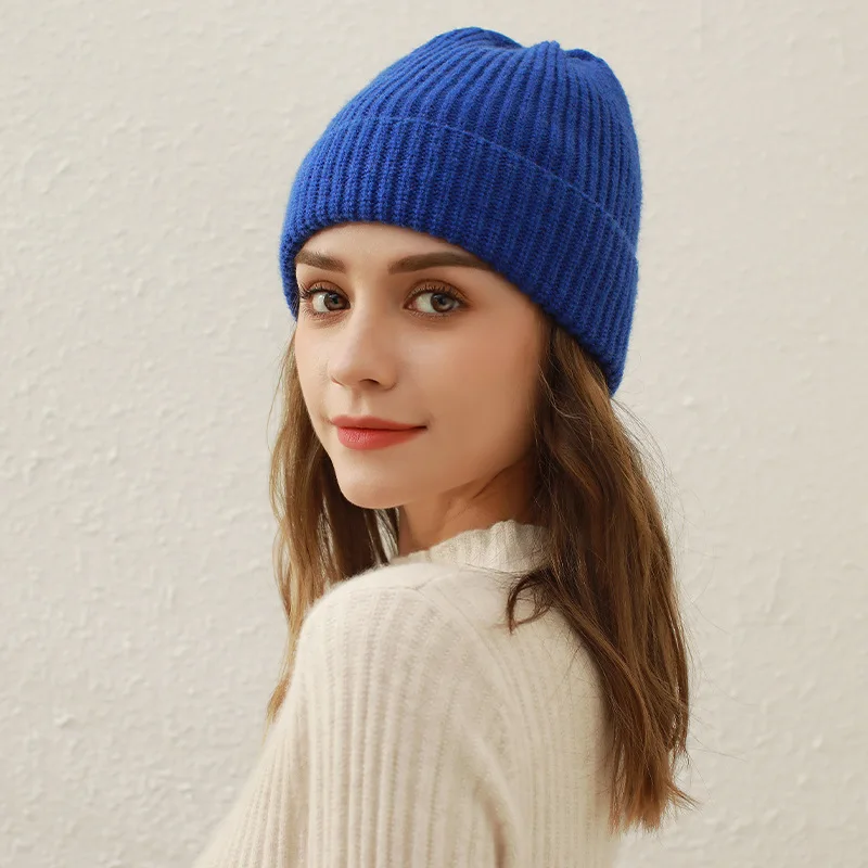 Autumn And Winter Women's New Korean Version Knitted Hat Students Gentle Simple Pullover Hat Domed Wool Hat Fashion Warm Beanie