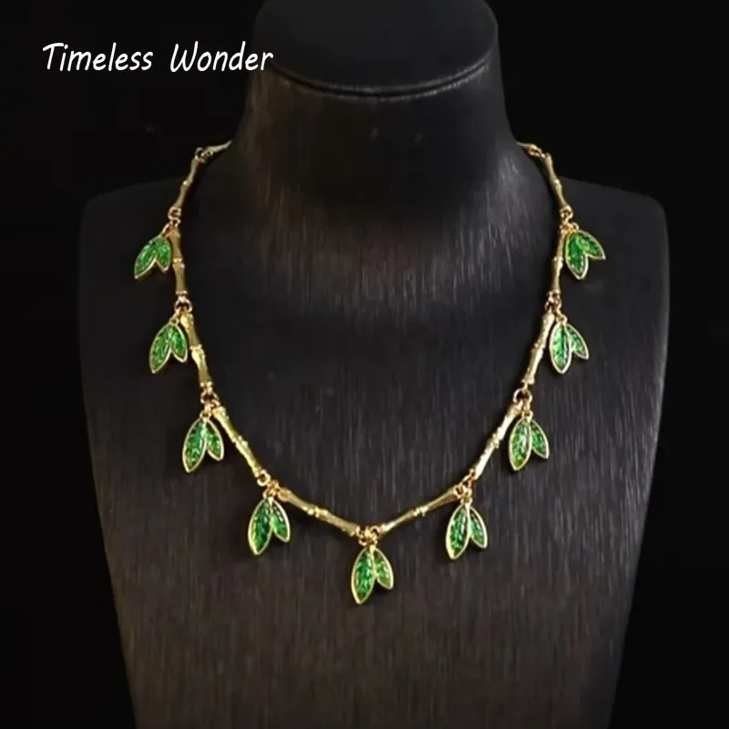 

Timeless Wonder Retro Jelly Resin Bamboo Lined Necklaces for Women Designer Jewelry Runway Rare Top Trendy Medieval Set 2612