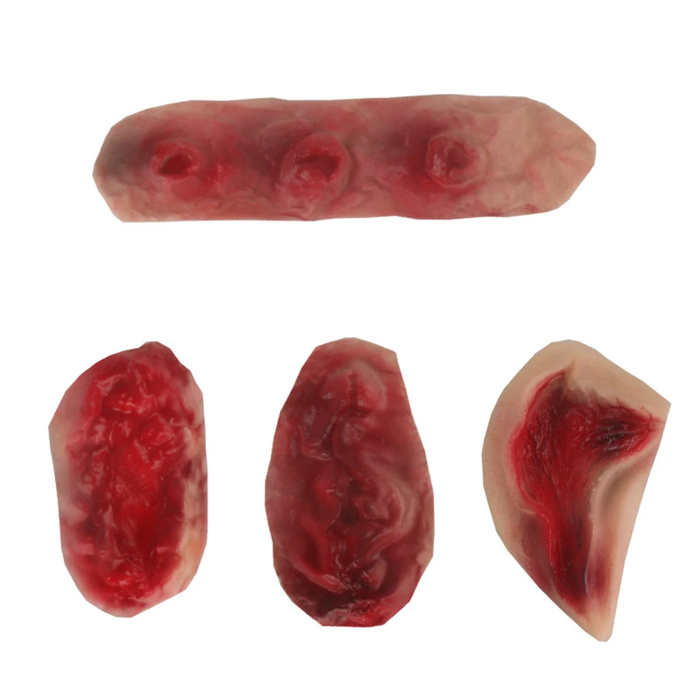 3D Хэллоуин имитация шрамов Latec искусственные татуировки Scab кровавый макияж