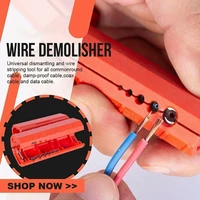 wire demolisher mini portable cable stripper crimper pliers crimping tool cable stripping wire cutter cut line pocket multitool