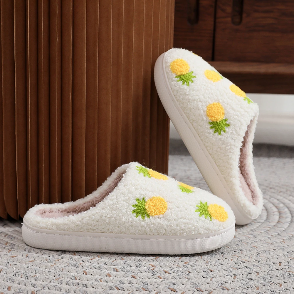 

Christmas Plush Closed Toe Slippers Soft Gnome Plush Slip-on House Shoes Comfortable Flat Thermal Slippers Cartoon for Men Women