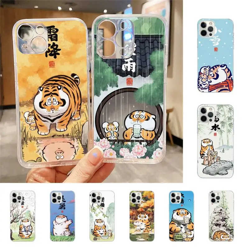 

Cartoon Retro Tiger Phone Case For Iphone 7 8 Plus X Xr Xs 11 12 13 Se2020 Mini Mobile Iphones 14 Pro Max Case