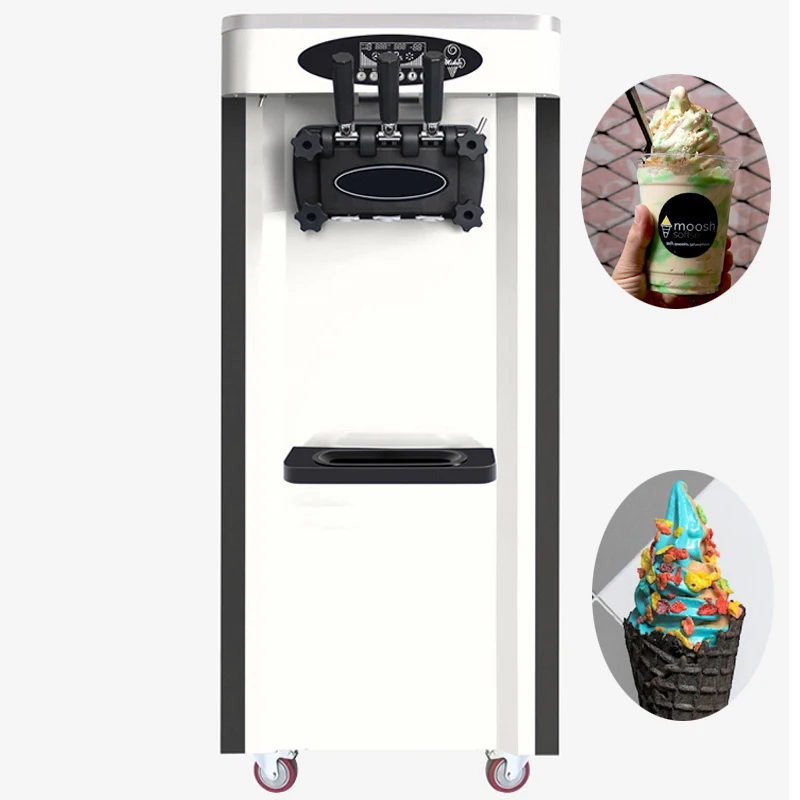 

PBOBP Commercial Soft Ice Cream Machine Factory Outlet Ice Cream Makers Desktop 3 Taste Ice Cream Production Machine
