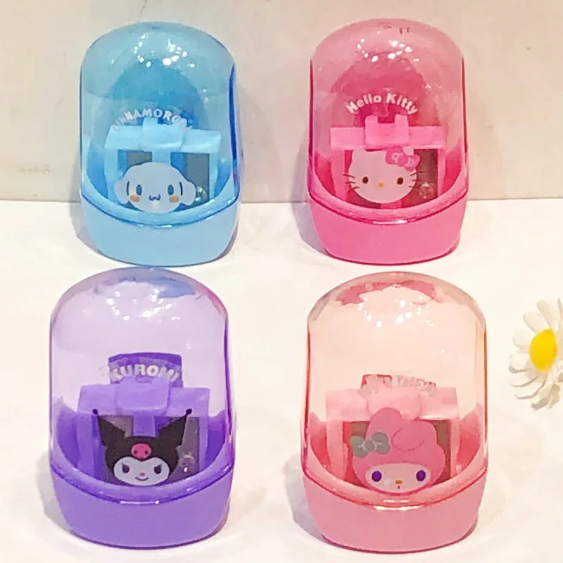 New Double-Hole Pencil Sharpener Cute Sanrio Stitch Kapibara Cartoon Shape Portable Mini Pr