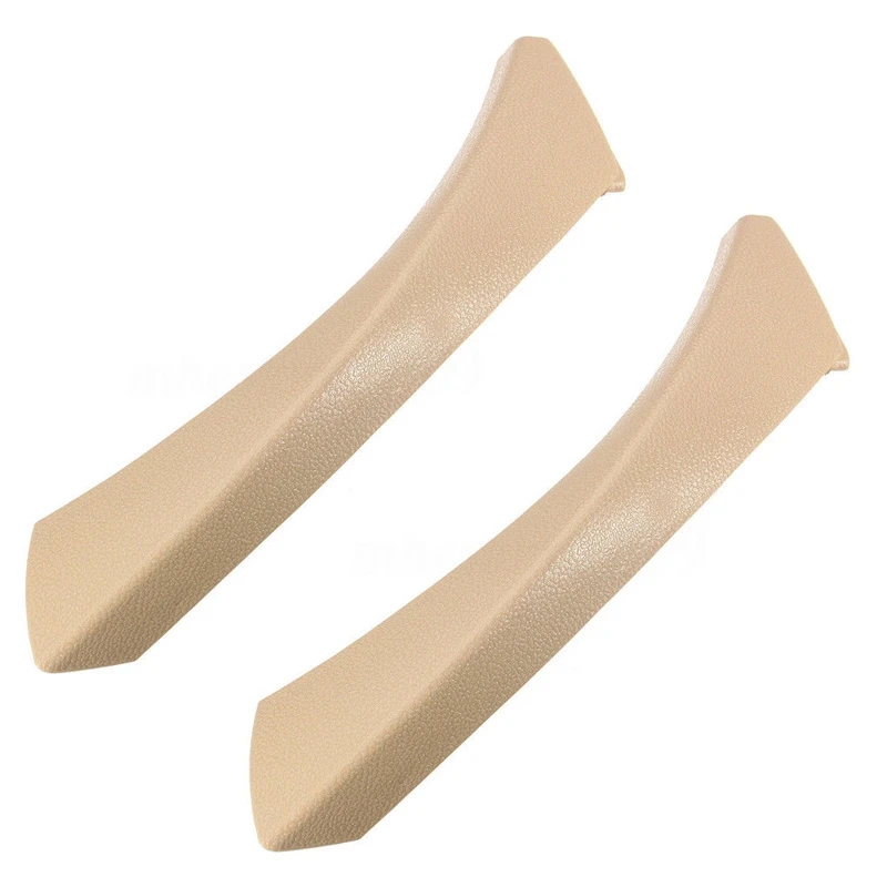 

2X Right Side Inner Door Panel Handle Pull Outer Trim Cover For BMW 3-Series E90 E91 E92 E93 Beige