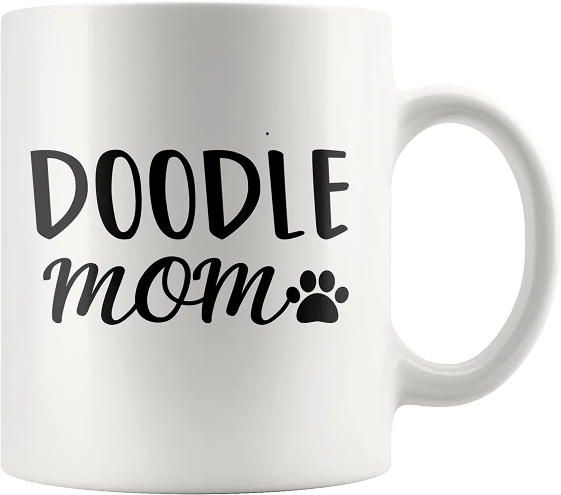 

Doodle Mom Coffee Mugs Poodle Dog Lovers Cup Drinkware Coffeeware Home Decor Mum Papa Nana Wife Cups Mother's Day Mugen