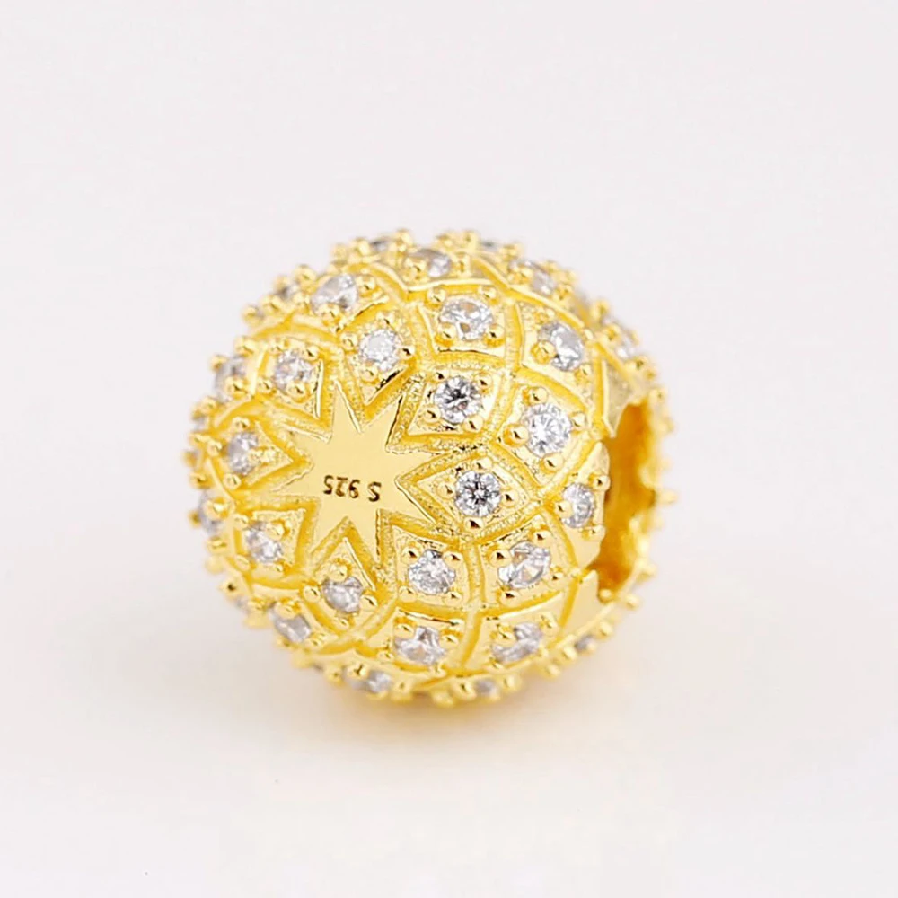 Подлинные блестящие подвески в виде ананаса подходят для женских браслетов Pandora