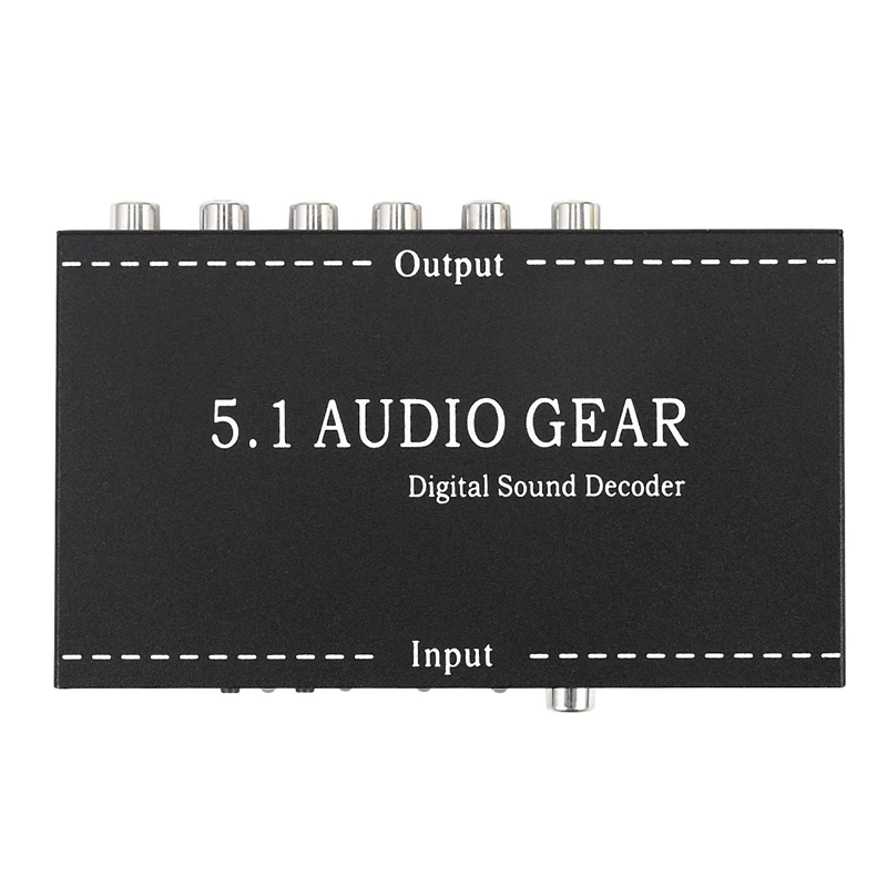 

Retail 5.1 Audio Gear 2 in 1 5.1 Channel AC3/DTS 3.5mm Audio Gear Digital Surround Sound Decoder Stereo (L/R) Signals Decoder HD