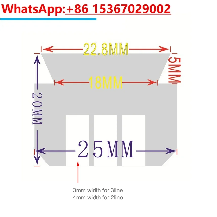 2x3x15 мм 2x4x15 Держатель буквы для кодировочной машины цена 1 шт.